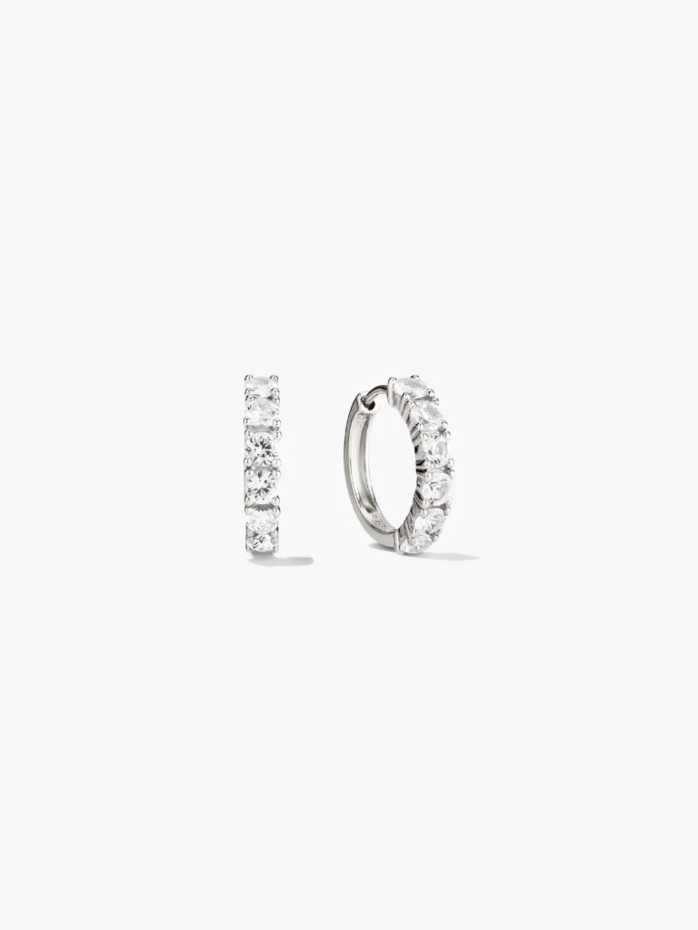 Mejuri LAB GROWN SAPPHIRE SMALL HOOPS - Picture 8 of 9